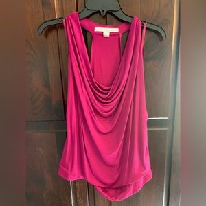 Diane Von Furstenberg Large Tank Top Sleeveless Pink Sexy Fuchsia XL summer club
